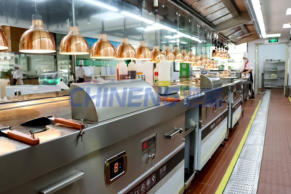 200-300人學校食堂廚房3D效果圖